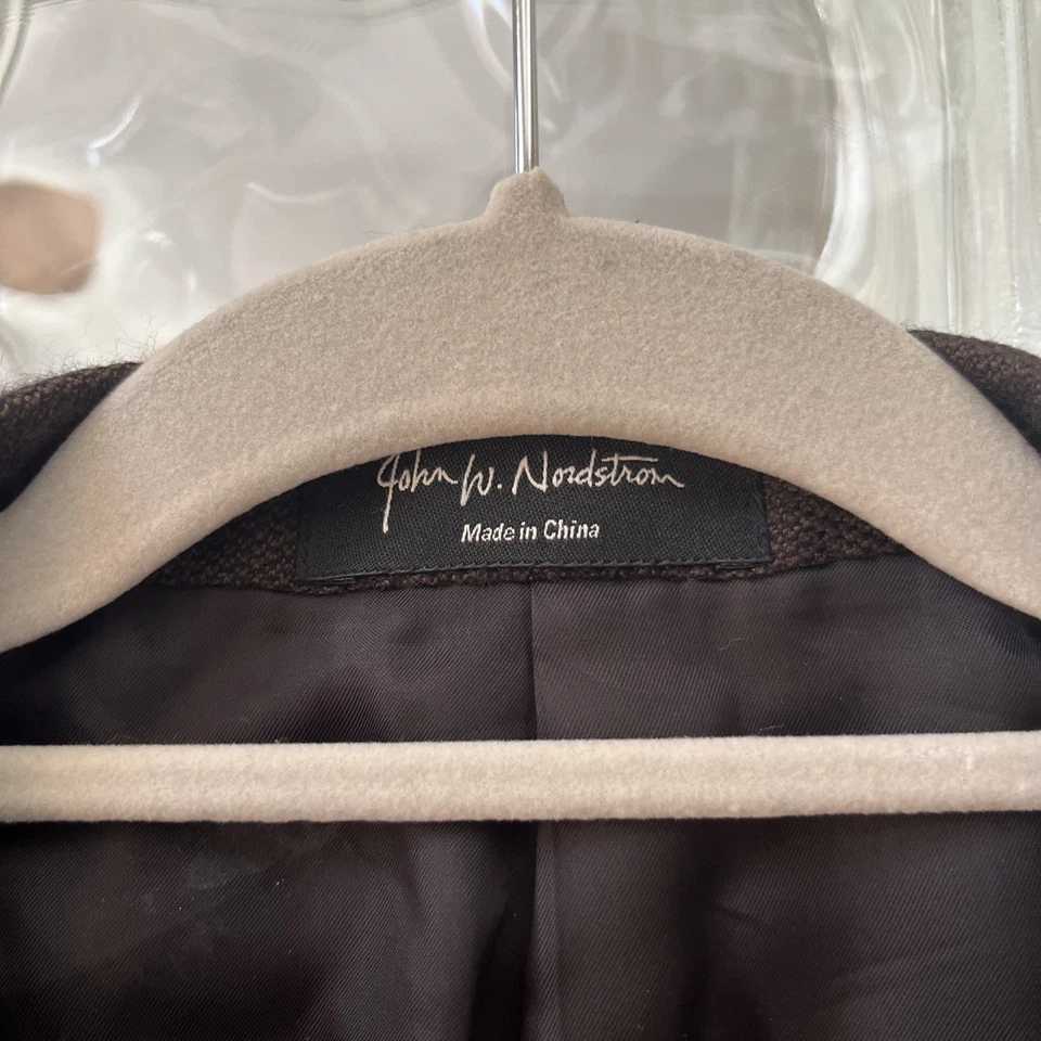 John W Nordstrom Men’s 100% Loro Piana Cashmere Blazer Jacket Brown - Size 48R - Image 3 of 4