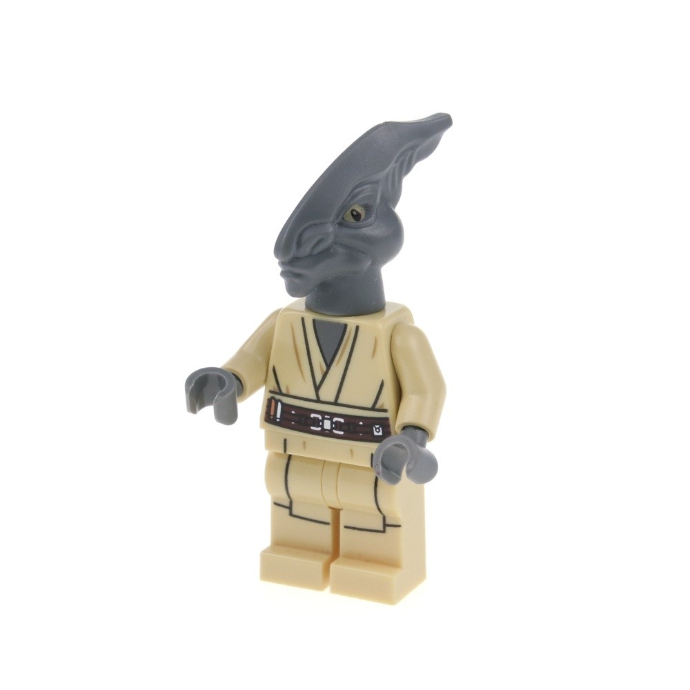 1x LEGO Minifigure Star Wars Episode II Coleman Trebor Jedi Beige Gray 75019