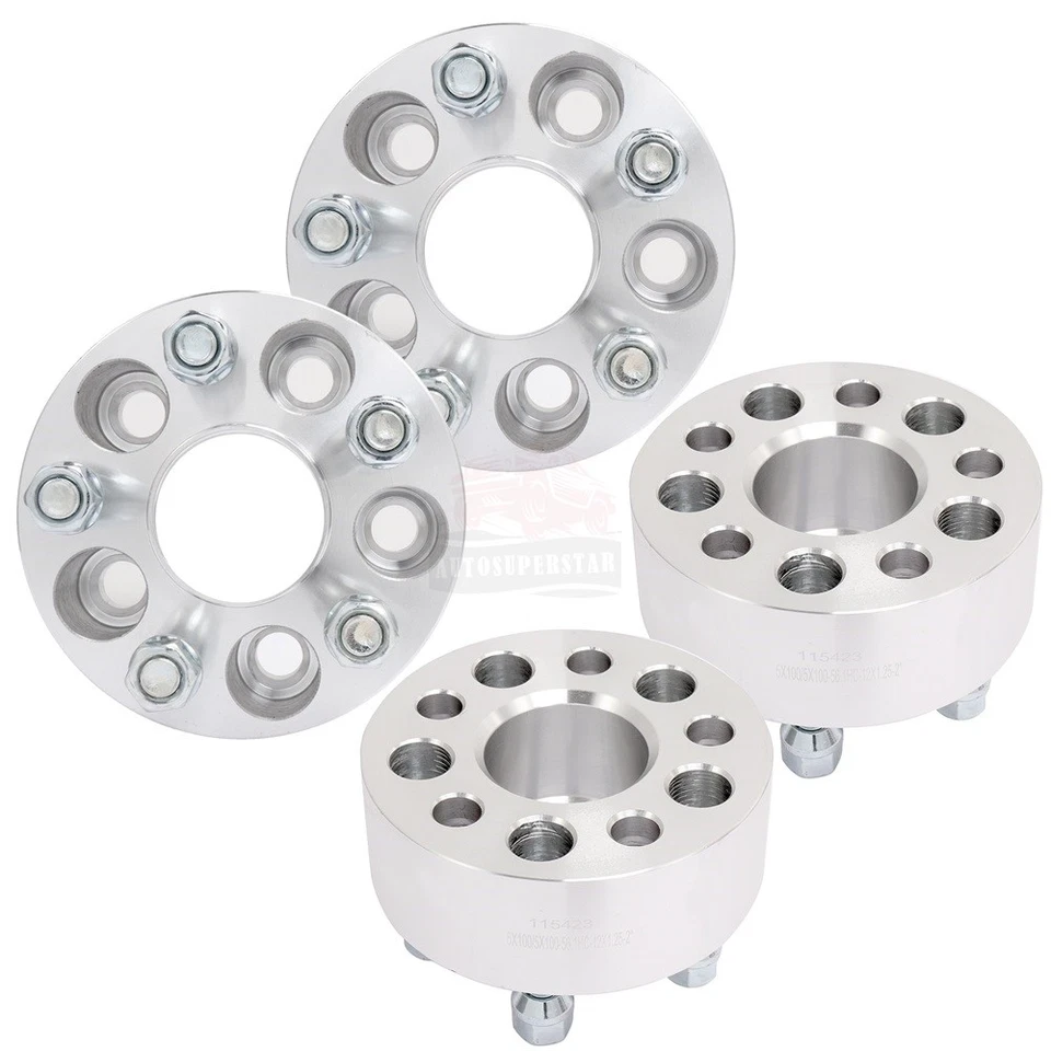 4 piezas espaciadores de rueda con pernos de 2" 50 mm 5x100 12x1,25 para Subaru Forester Outback Foto 2 de 4