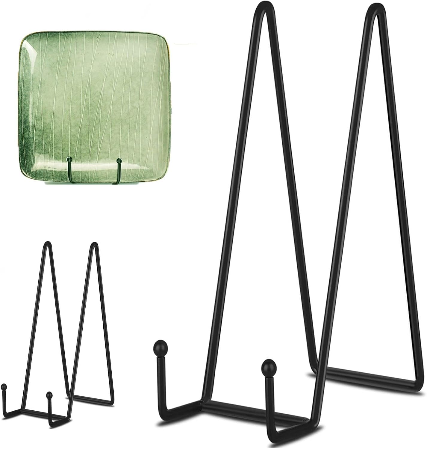 3 Pack 14 Inch Black Plate Stand for Display Large Display Easel Table ...