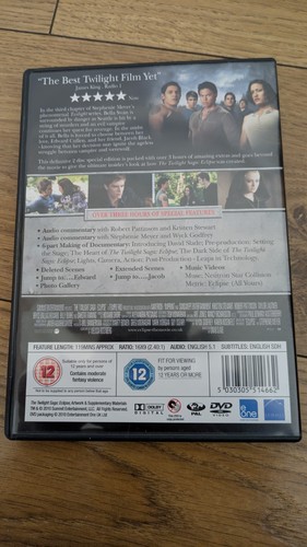 The Twilight Saga: Eclipse DVD Edward (2010) Special edition 2 disc Edward - Picture 2 of 4