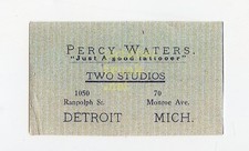 vintage copy antique percy waters tattoo lyle tuttle tattoo tattooer studio card