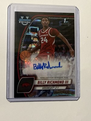 #ad 2024 25 Bowman Chrome University Billy Richmond III Black Wave Auto $69.99