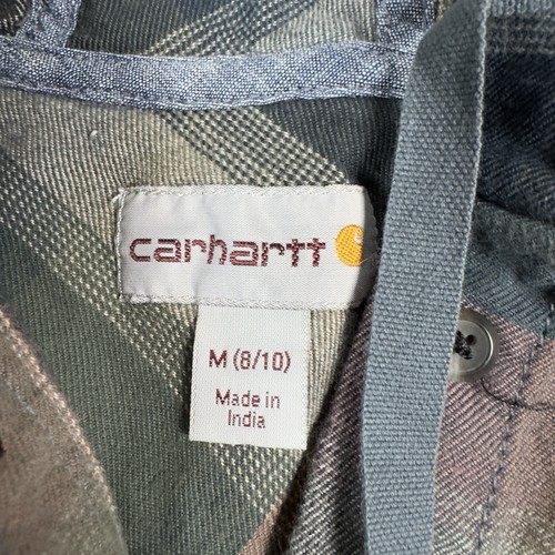 Carhartt Womens Beartooth Hooded Flannel Shirt Shacket Plaid Fall Size M - Picture 5 of 13