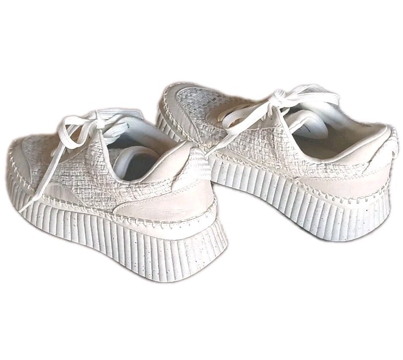 Universal Thread Sneakers Platform Woven Texture … - image 2
