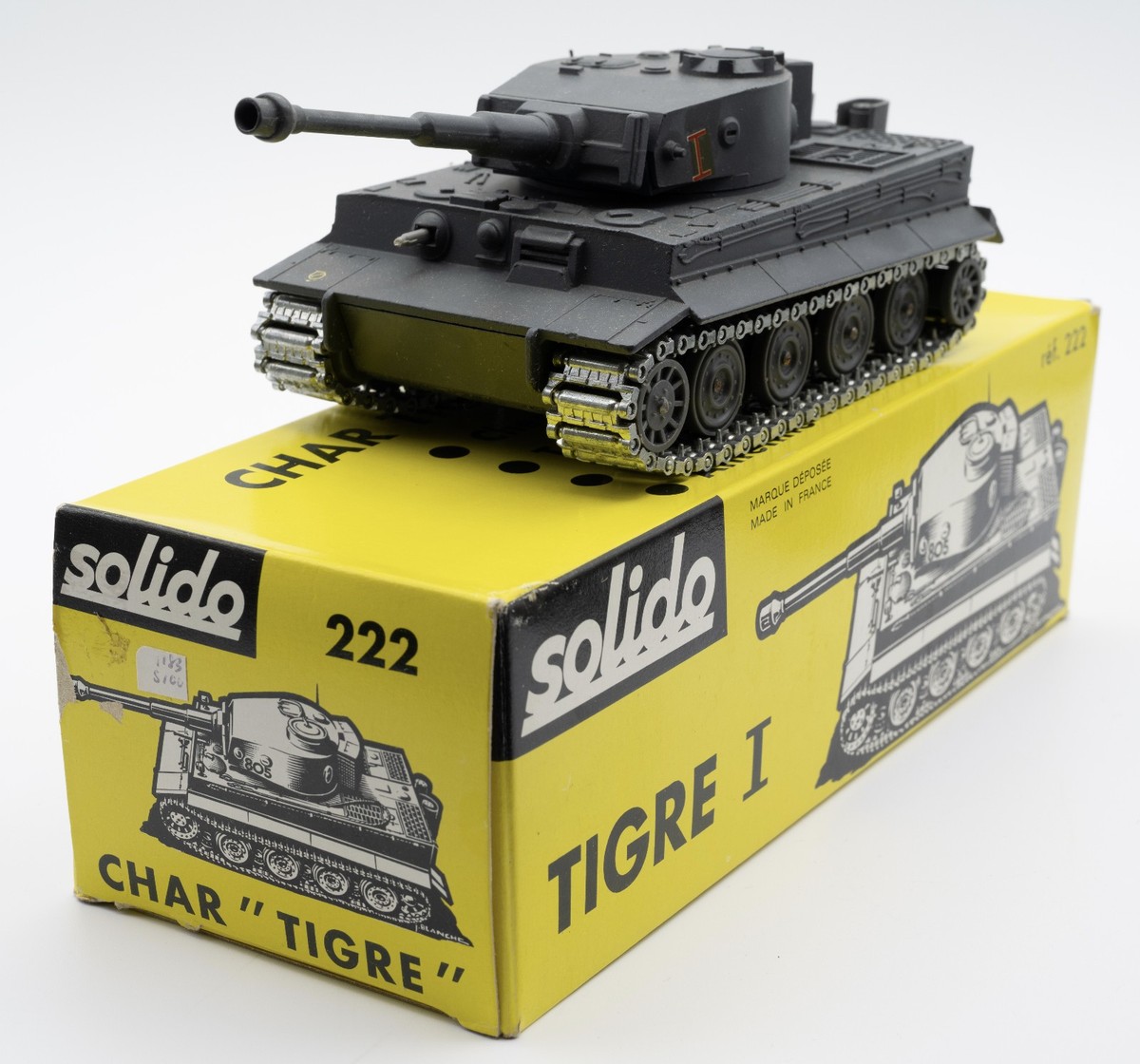 Char Tigre Solido N°222 - échelle 1/2 - Vintage 1969 - Fabrication Française
