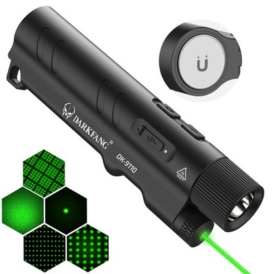 1500 Lumen Handheld Flashlight with Green Laser Pointer