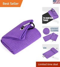 Super Absorbent Microfiber Golf Towel Compact 16''x24'' with Carabiner Clip