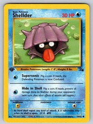 Shellder 54/62 Fossil 1st Edition Common