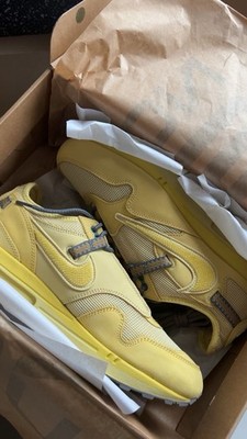 Travis Scott x Nike Air Max 1 CJ Saturn Gold Herrenschuhe Gr. 45.5 Uk 10.5