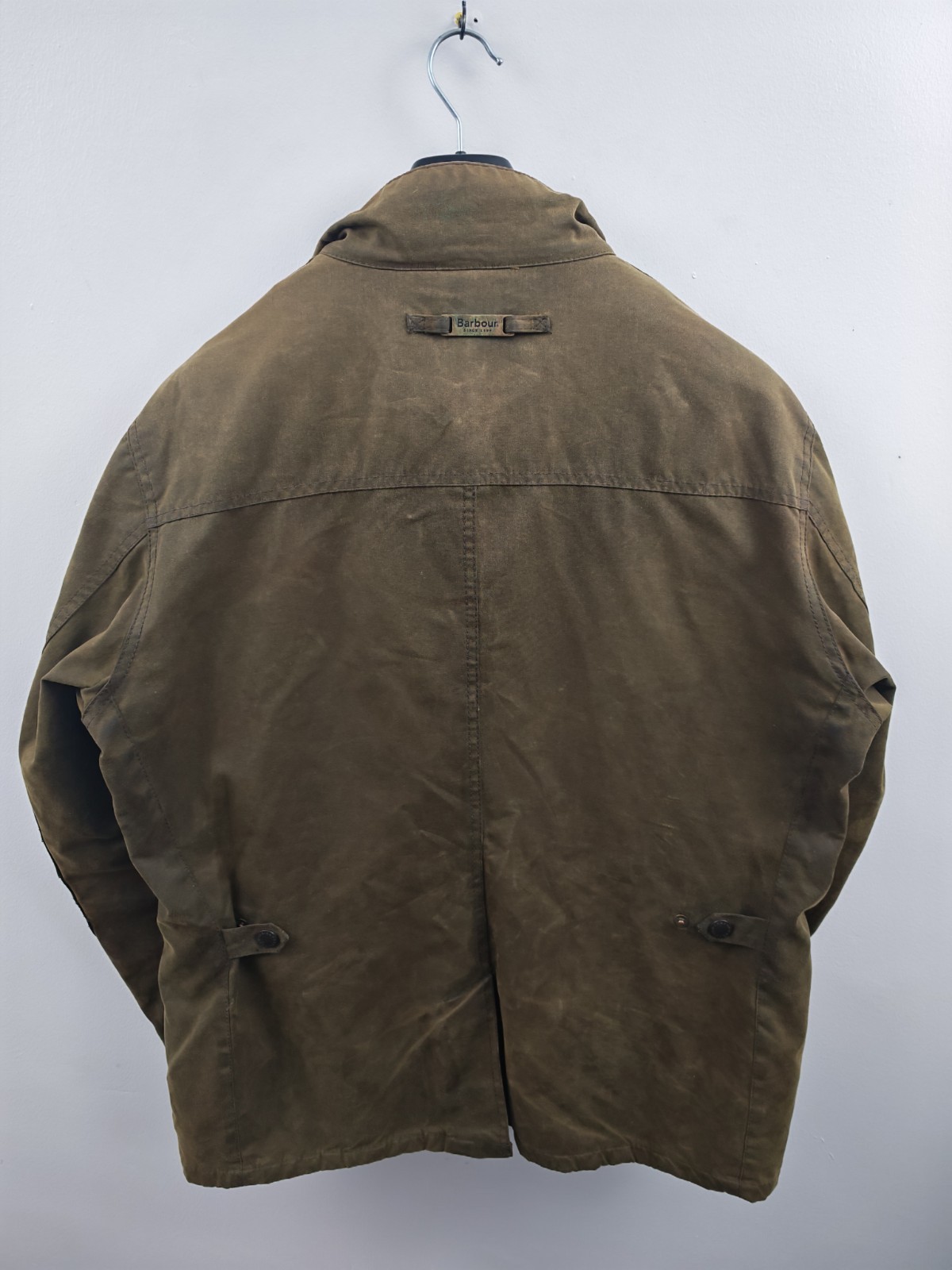 Barbour Ogston Men's Wax Jacket Olive Green Size XXL Oban Tartan image 3