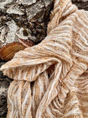 Linen Fabric By 2 Meters, Organic Cotton Fabric, Textured Handloom Semi-Sheer