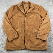 J Crew Blazer Mens Large Brown Vintage Cord Corduroy Blazer Sport Coat Academia