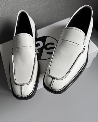 CHAUSSURES / MOCASSINS PAUL SMITH homme ALVAR CUIR BLANC À ENFILER UK9 / EU43 / USA10 neufs - Photo 2/15