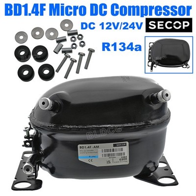 SECOP R134a DC 12V 24V BD1.4F Micro Compressor for Car Refrigeration Mini Fridge