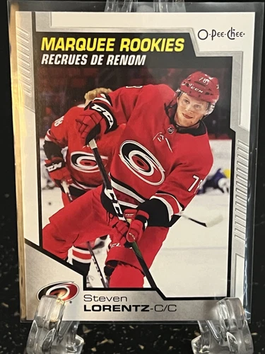 STEVEN LORENTZ----2021-22 O PEE CHEE--MARQUEE ROOKIE--HURRICANES--FREE SHIPPING - Picture 1 of 2