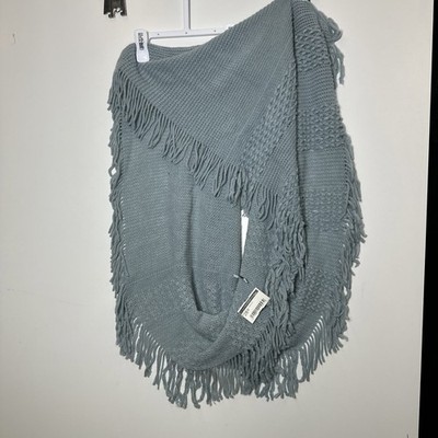 LIV FASHION BOUTIQUE Infinity Scarf Women's Green Color Frilly Luxury Wrap 