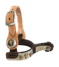 AJ Tack Three Cross Engraved Baby Spurs and Straps