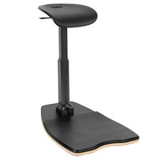 USED VIVO Black Ergonomic Leaning Chair with Anti-Fatigue Mat for Home & Office