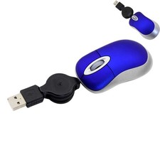 Mini Travel Optical Mouse Protable USB Wired Mouse with Retractable USB Cord