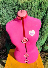 Singer 151 mannequin dress red form adjustable size dials mannequin