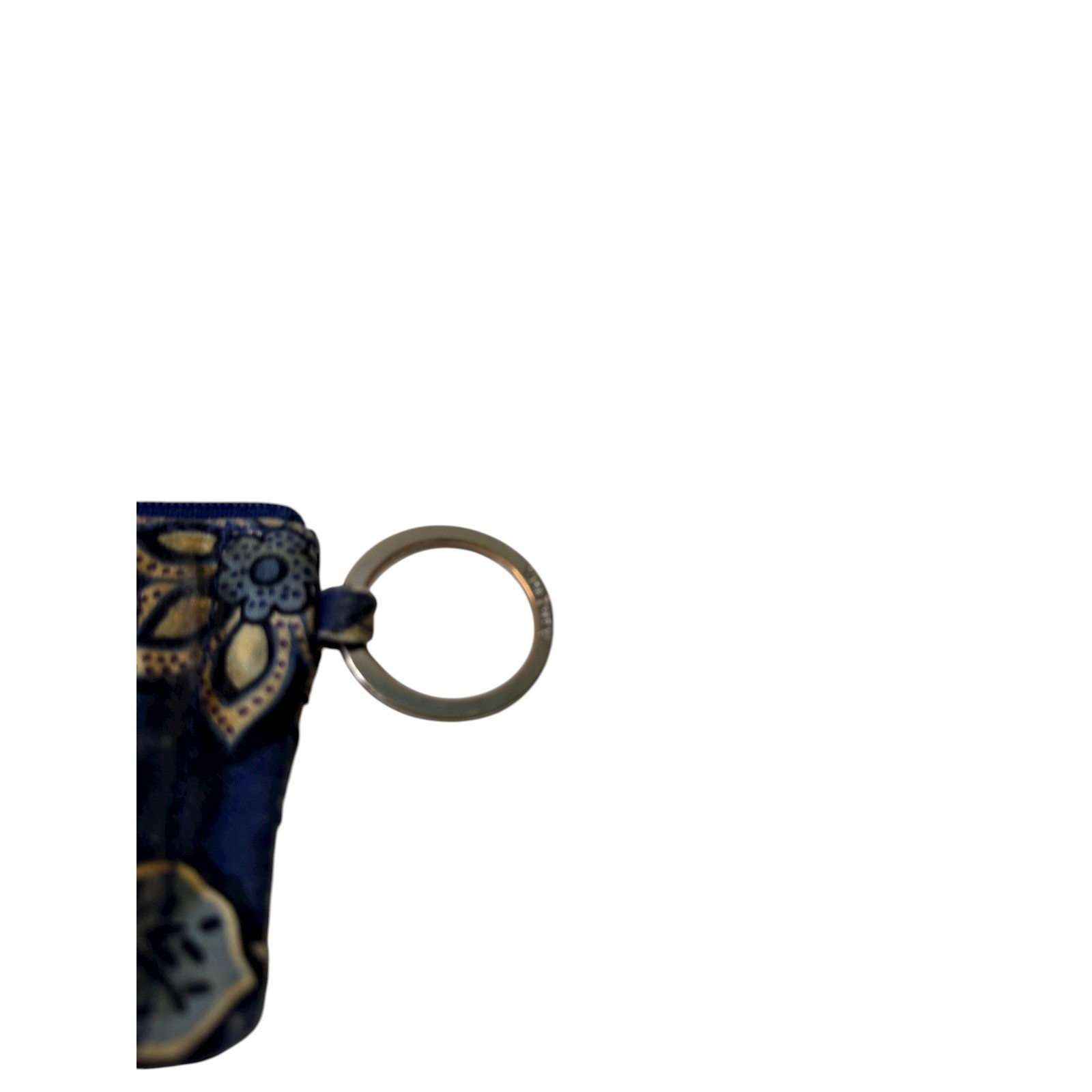 Vera Bradley Blue Tropics ID Card Holder Coin Pouch Keychain Zippered Wallet