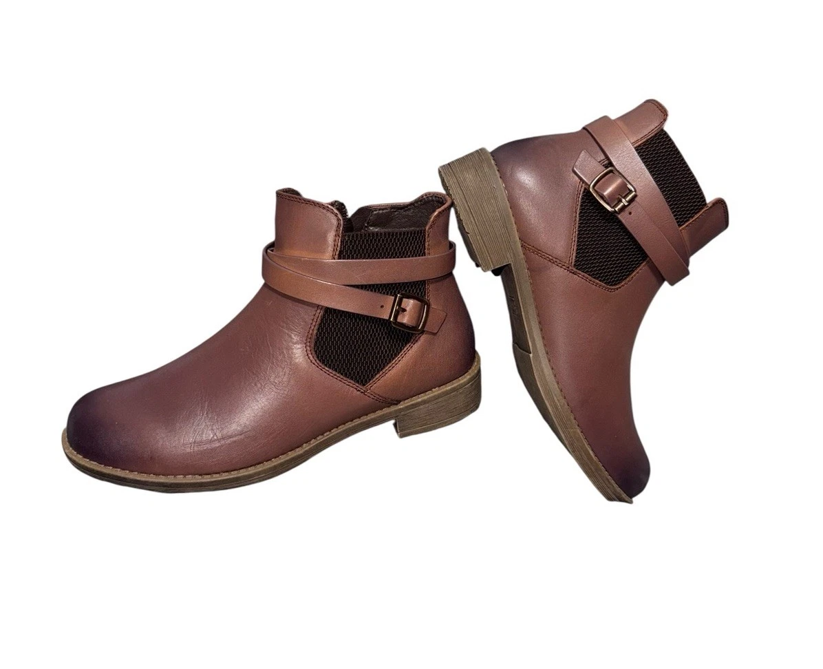 PROPET TATUM WRAPAROUND BUCKLED STRAPS WOMENS ANKLE BOOTS ZIP SIDE SIZE 7