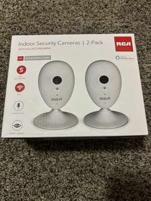 RCA Indoor WiFi Home Security Camera System. 2 Pack