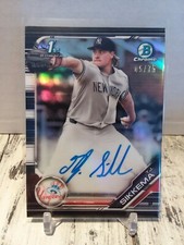 2019 Bowman Draft Chrome 1st TJ Sikkema Black Refractor Auto 05/75 Yankees RC SP