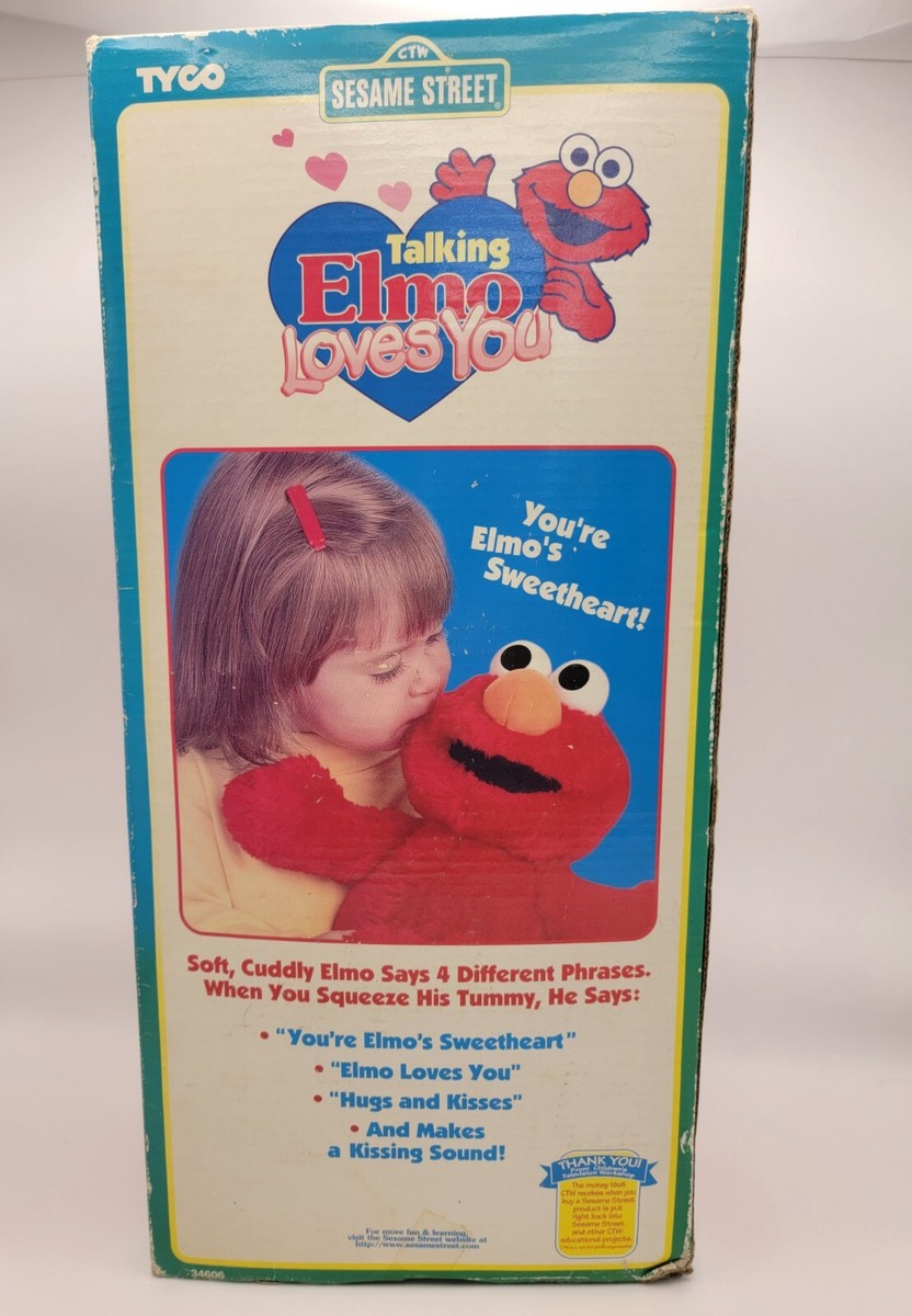 Vtg 1997 Sesame Street Talking Elmo Loves You TYCO Plush