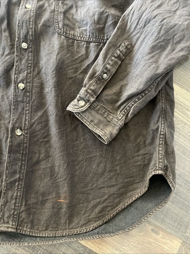 Anchor Blue Men Shirt Size XL Brown Denim Button Down Work WKWR - Picture 6 of 10