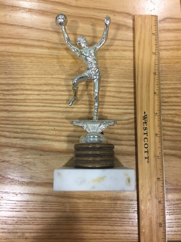 Basketball Trophy on Italian Marble Base
