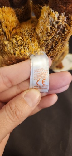 Ty Silk Harriet Brown Horse Orange Glitter Eyes Beanie Boo Plush 6” Stuffed Toy - Picture 6 of 7