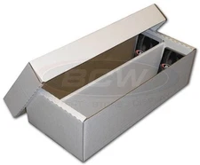 Lot of 5 BCW 2-Row Baseball / Trading Card Shoe Storage Boxes 1600 count box