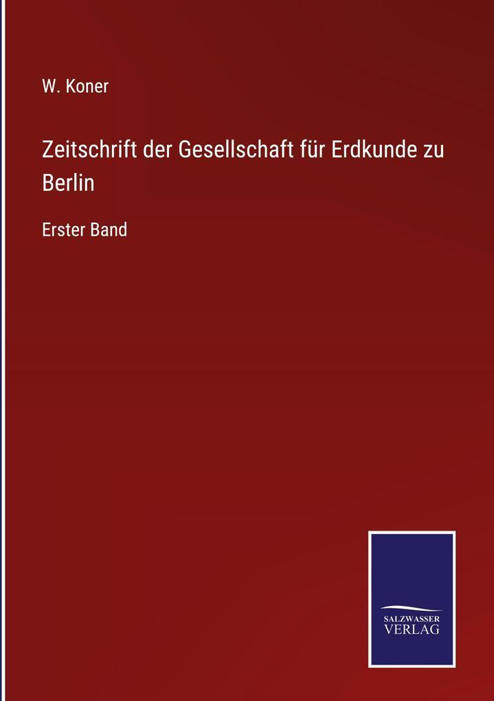 Thumbnail - Zeitschrift Der Gesellschaft Für Erdkunde Zu Berlin | Deutsch