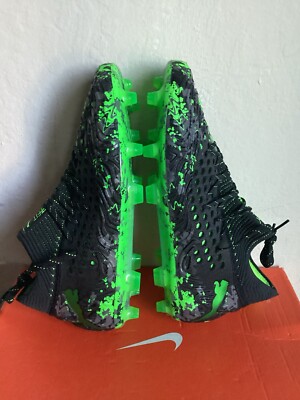 PUMA FUTURE 19.1 NETFIT FG/AG BLACK/GREEN SOCCER SHOES/CLEATS SIZE