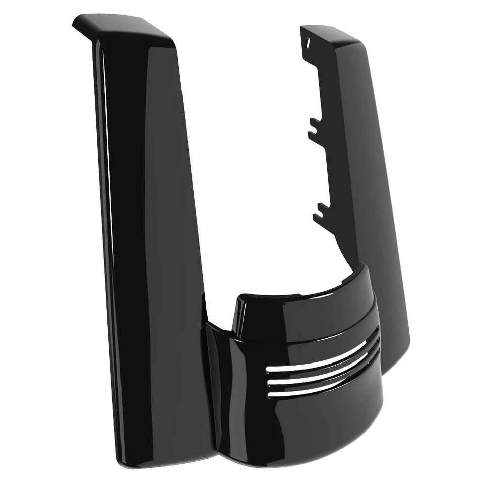 Vivid Black Dual Uncut Stretched Rear Fender Extension For 2009+ Harley Touring - Image 4 of 4