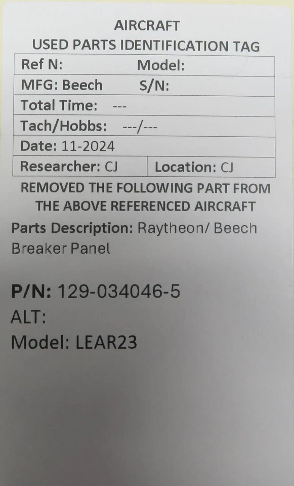 129-034046-5 Raytheon/Haya Conjunto de Panel Rompedor Foto 4 de 4