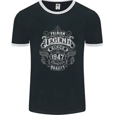 Premium Legend 78th Birthday 1947 Mens Ringer T-Shirt FotL