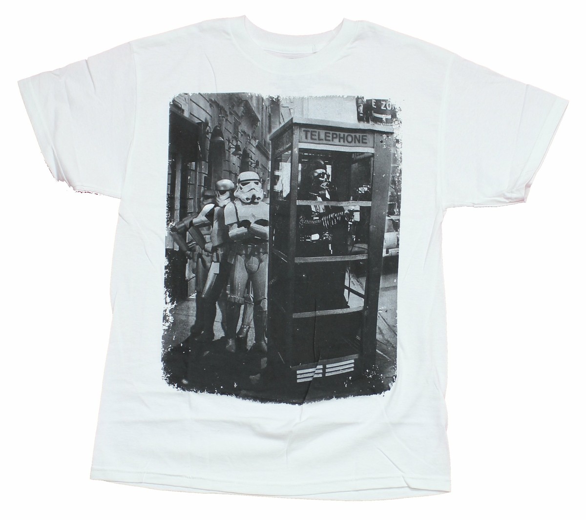 Star Wars Mens T-Shirt - Darth Vader Get in Line Phone Booth | eBay