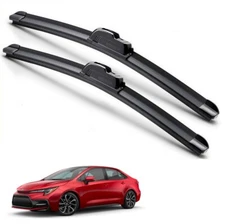 For 2020-2025 Toyota Corolla Windshield Wiper Blades J-HOOK Hybrid Silicone