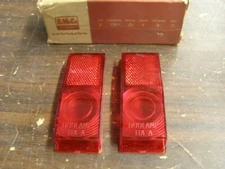 NOS OEM Ford 1941 Tail Light Lamp Lenses Plastic - Pair Stimsonite