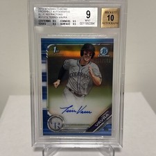 2019 Bowman Chrome Prospects Auto Blue Refractor #CPA-TV Terrin Vavra /150 BGS 9