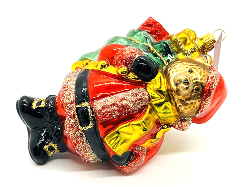 Seltener Weihnachtsbär Weihnachtsschmuck Glaswaren Kunst Studio handgefertigt mit Aufbewahrungsbox - Bild 8 von 23