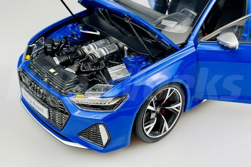 Kilo Works KengFai 1/18 Audi RS6 C8 Wagon modelo diecast de metal azul/verde - Imagen 12 de 18