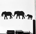 Wall Vinyl Decal Elephant Happy Family Animals Jungle Home Interior Decor z4076