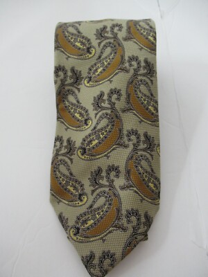 ERMENEGILDO ZEGNA Recent Multicolor Paisley 100% Silk Luxury Tie - 59''X3.5''