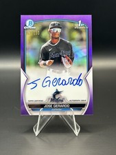 2023 Bowman Chrome Jose Gerardo CPA-JG Purple Auto 63/250 Miami Marlins
