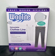 Woolite Retractable Clothesline 20 Ft Indoor Outdoor Wall Mounting Clothes Line