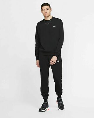 nike club crew joggers black
